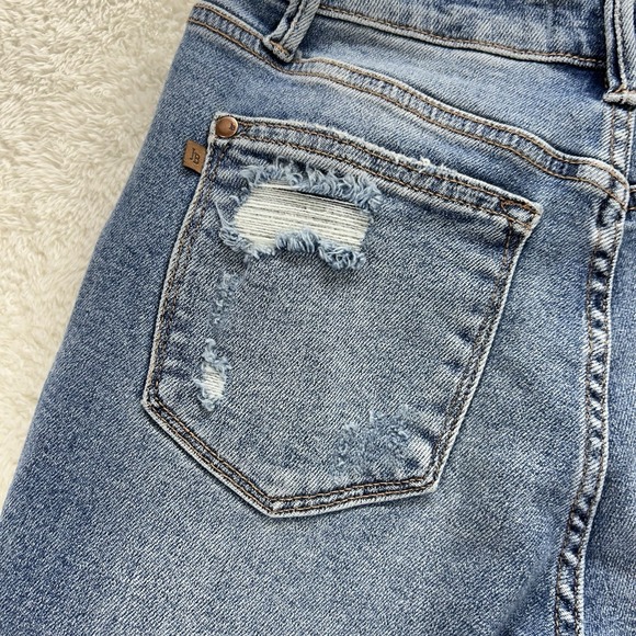 Judy Blue High Waist Straight Fit Distressed Denim Jeans Size 5/27 New W/Tags - Picture 15 of 16